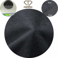 Factory Wholesale Good Quality Cheap Black 100 Polyester Microfiber Weft Knitting Faux Suede Fabric For Shoes Lining Material