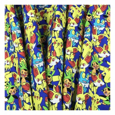 Hot Sell Pikachus Cartoon Atampa 100% Cotton Fabric Diy Handmade Sewing Quilting Digital Printed Fabric