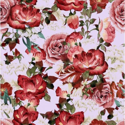 New fashion 100% polyester flower pattern 100D chiffon custom digital printing fabric for dresses