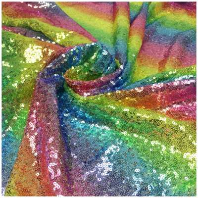 The shiny garment sequins embroidery fabric