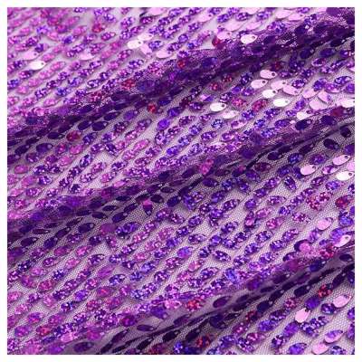 100% polyester mesh sequin dress fabric